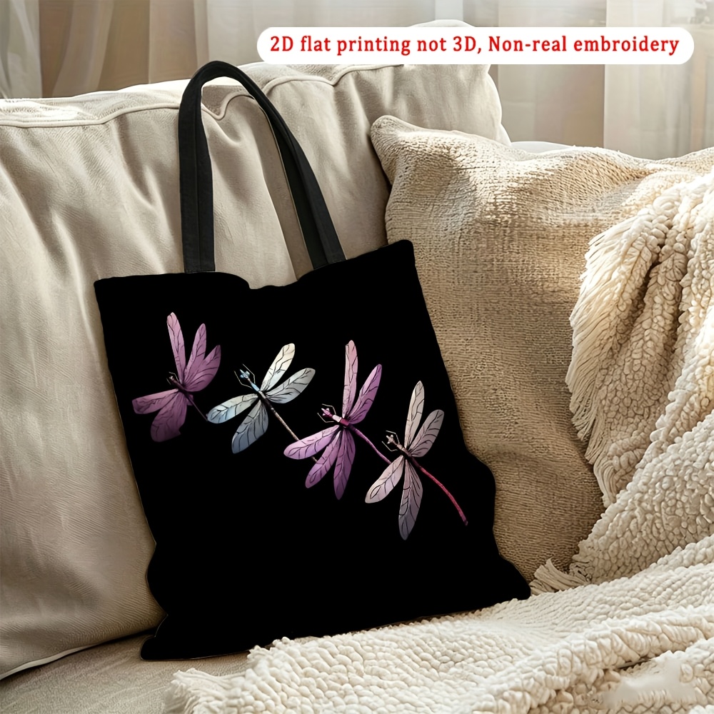 TEMU Sac à bandoulière 2D à impression plate [Design imprimé - Non texturé] pour femmes, motif violette, sac à main multifonctionnel, idéal pour les
