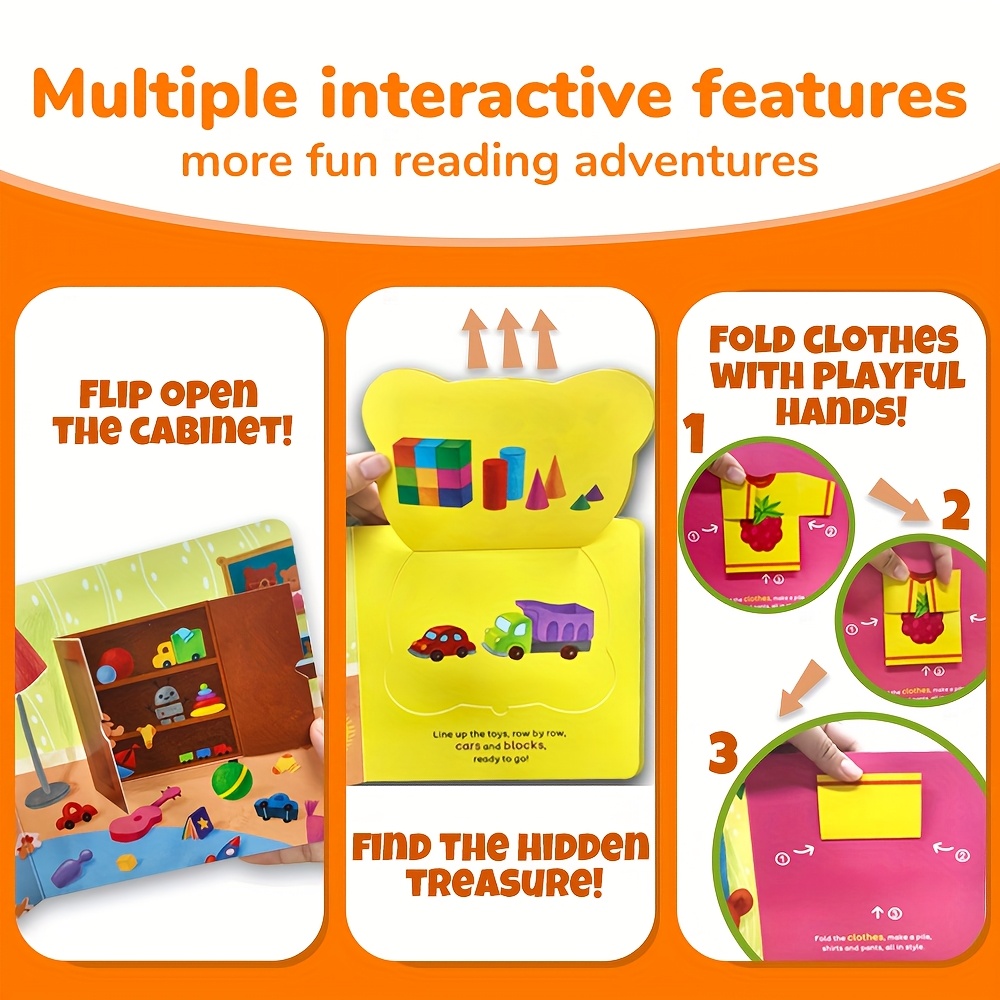 Bear's Tidy Up Time Push-Pull Book for Good Habits