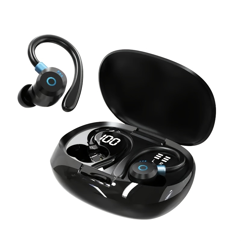 TEMU 2026 New Wireless Earbuds Stereo In-ear Headphones Long Led Digital Display Touch Control Noise Canceling Fast Usb Charging Sport Gaming Headset