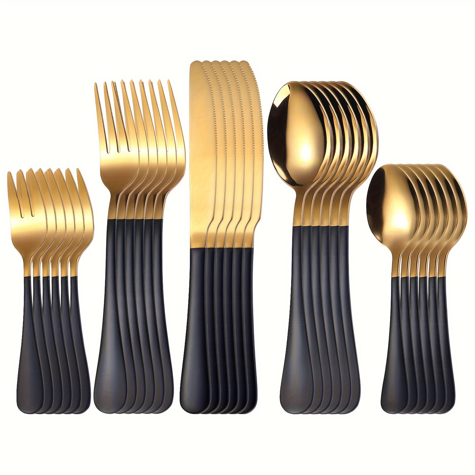 Set Posate 48 Pezzi Per 8 Persone - Acciaio Inox, Con Coltello Da Bistecca, Lavabile In Lavastoviglie - Foto 6