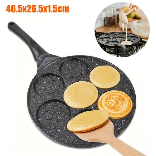 a frying pan with holes cartoon design breakfast frying pan for eggs pancakes more hand wash only colorful meals ideal for breakfast eggs and making pancakes