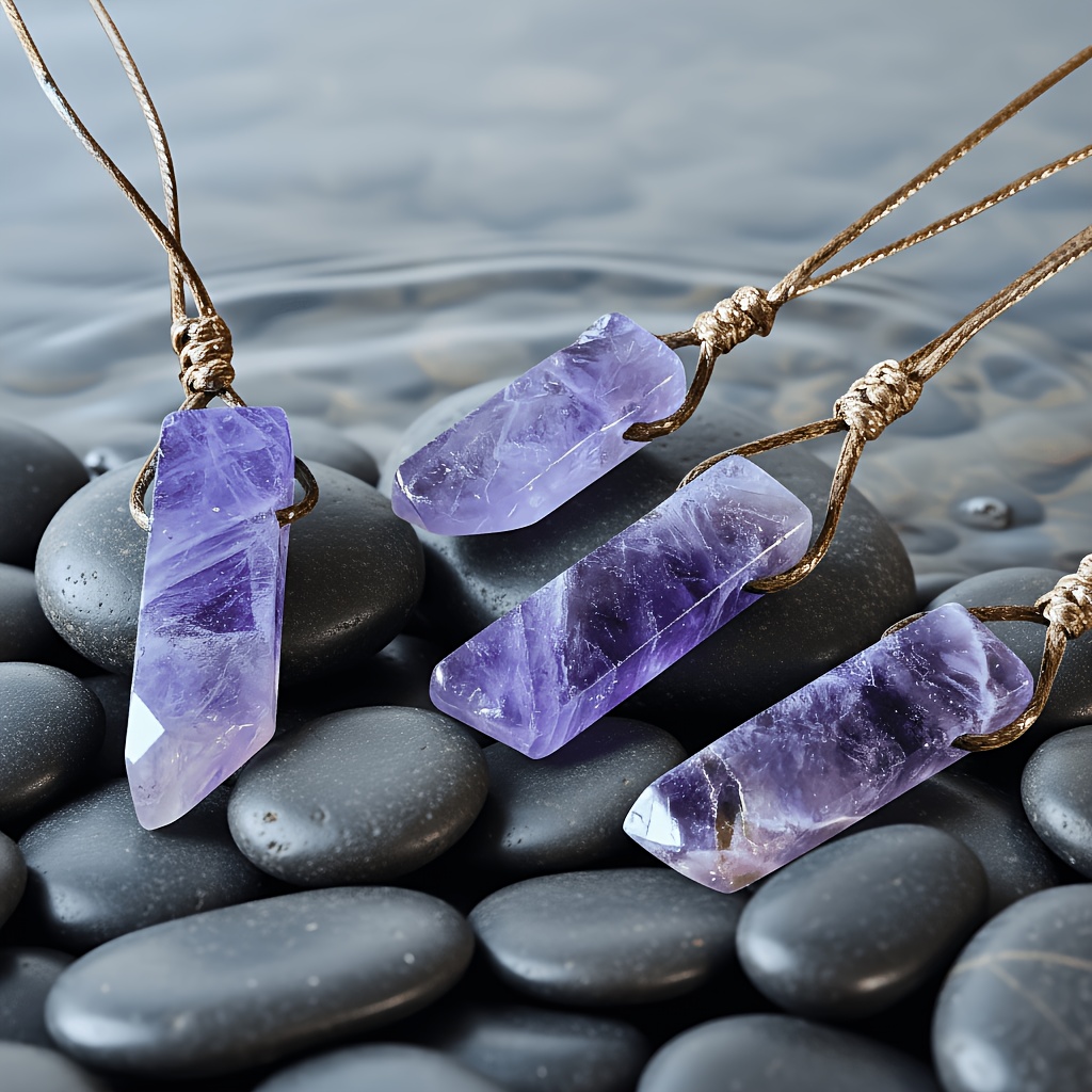 Handmade Natural Irregular Stone Pendant Necklace for Women