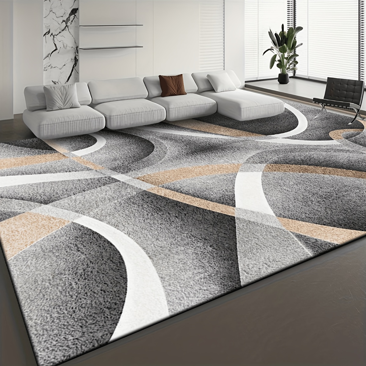 1pc Minimalist, Crisscross Patterned Rug. Non-Slip, Machine Washable, Soft, Comfortable, Lightweight, And Durable. Suitable for Bedrooms, Living Rooms, Offices,  . Home Decor Rug