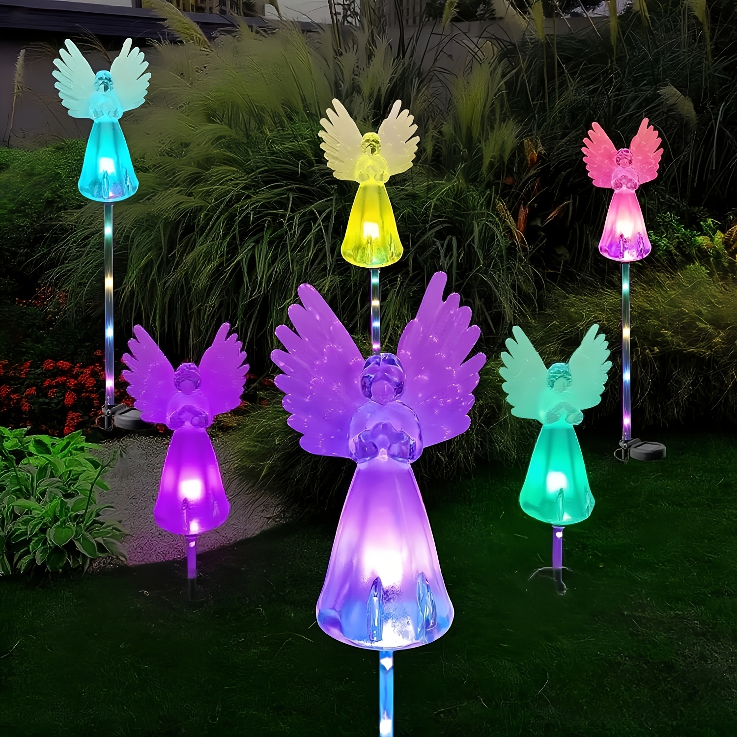 Solar-Engel Für Garten & Friedhof – Wasserdicht, Lädt Bei Sonne, Leuchtet Automatisch