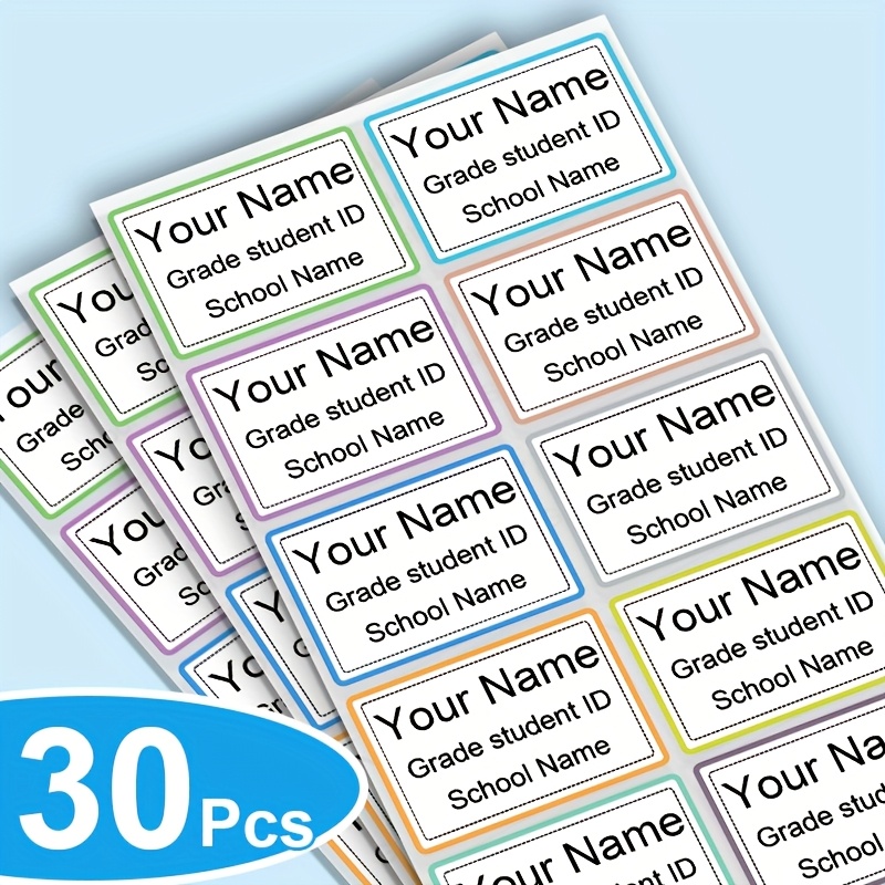 Image of Custom Class Labels, Colored Border Labels For Offices, Schools And - Category Labels Are Used For Organization And Identification