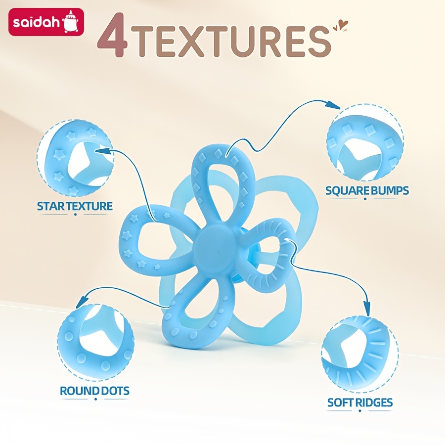 SAIDAH Soft Silicone Teether Ball for Infants