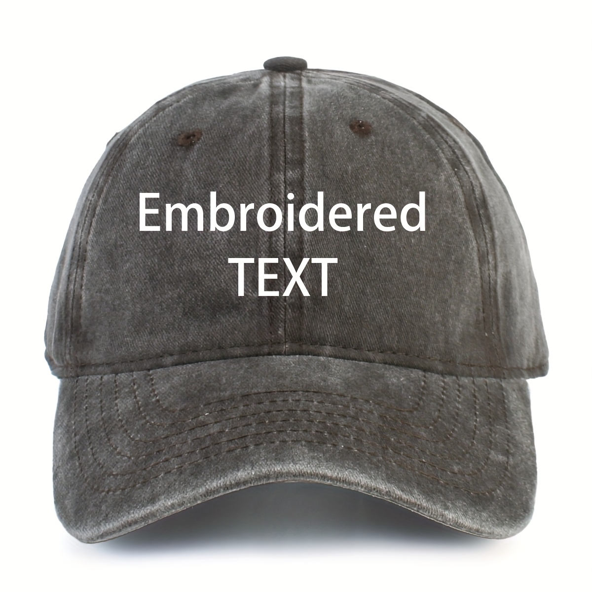 A Custom Embroidered Baseball Cap With Vintage Lettering, Suitable For Men And Women. Adjustable And Perfect For Parties, Travel, , High Quality