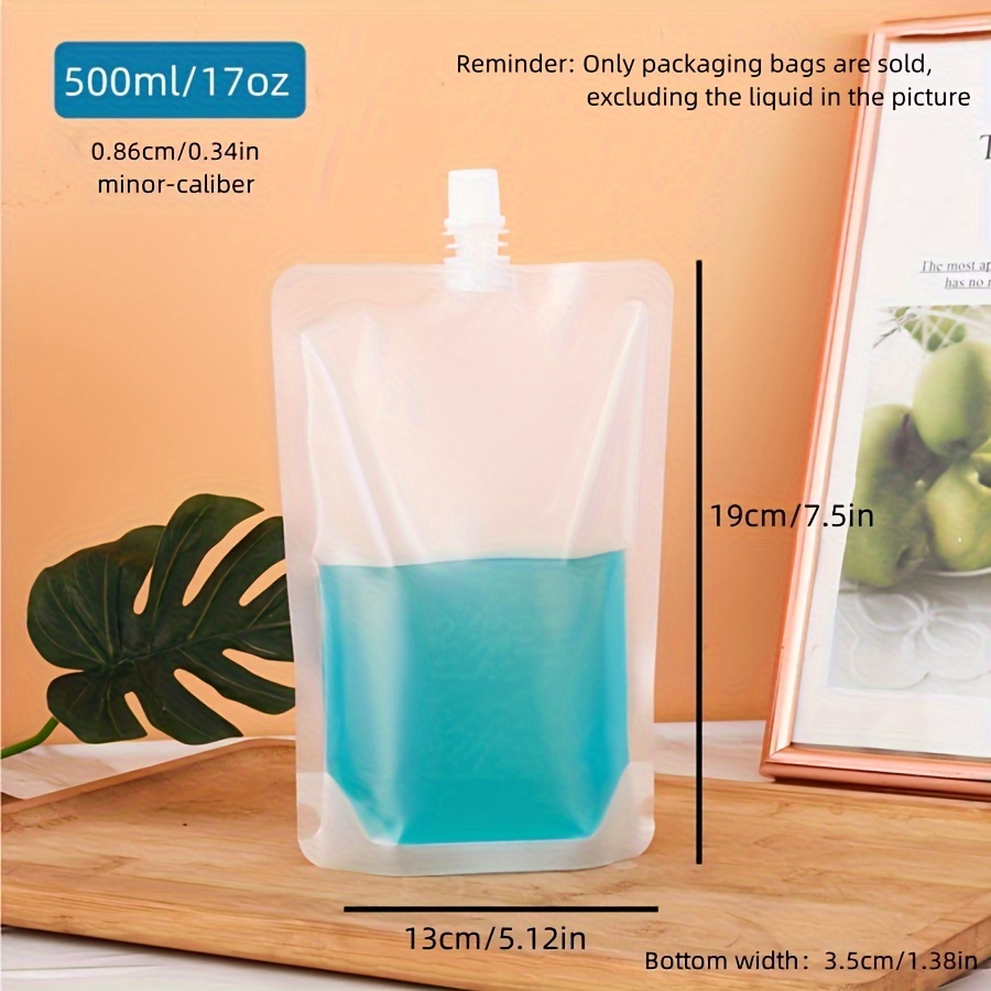 50pcs frosted style nozzle bag matte liquid bag disposable beverage soy milk packaging bag self standing nozzle bag liquid packaging stuff details 8