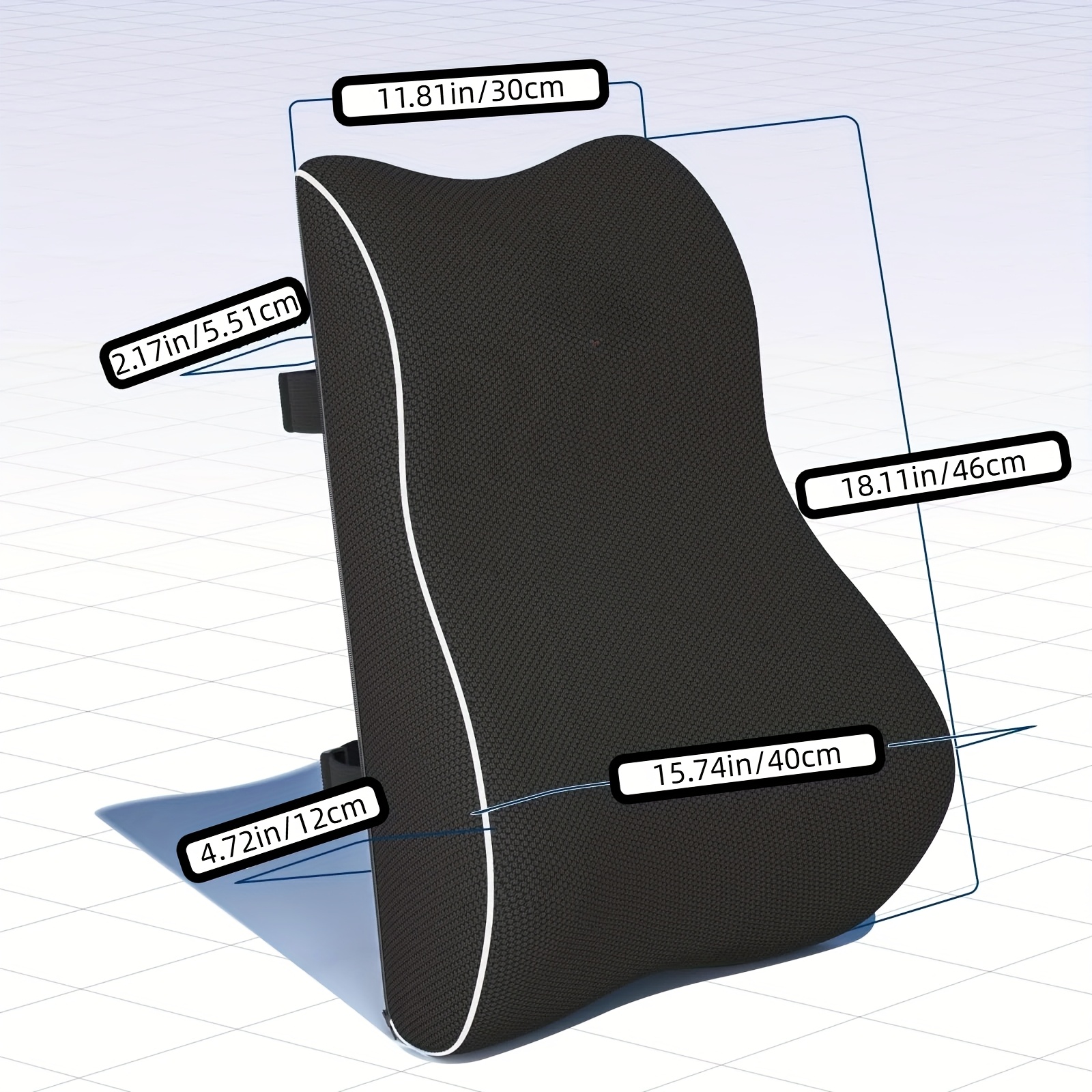 lumbar support pillow for office chair memory foam cushion with   3d mesh cover for back ideal for computer desk chair car seat gaming chair recliner Product details 1