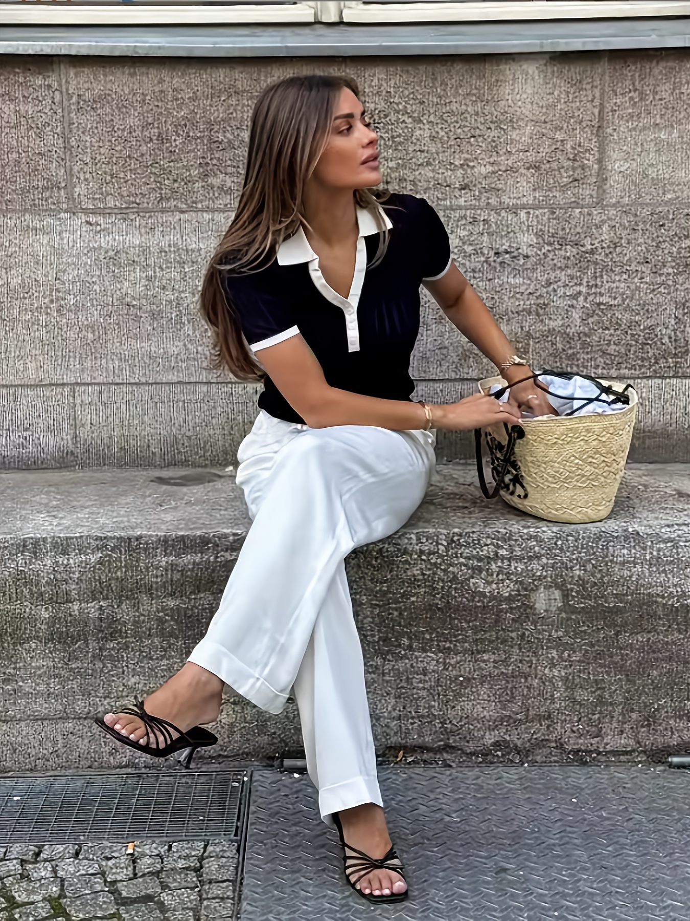 blusa manga corta mujer cuello casual solo color Temu Guatemala