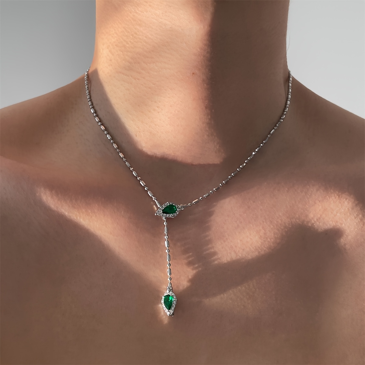TEMU 1pc Bamboo Rayon Knot Necklace - -free Snake Chain Collar, Retro Hip-hop Bamboo Rayon Suitable For Daily Wear, Parties, Nightclub Jewelry Gift