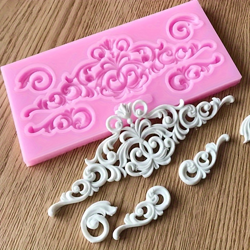 

Silicone Lace Embossing Mold - 1pc Decorative Silicone Mold For Decorating, Topper, Polymer Clay Crafting