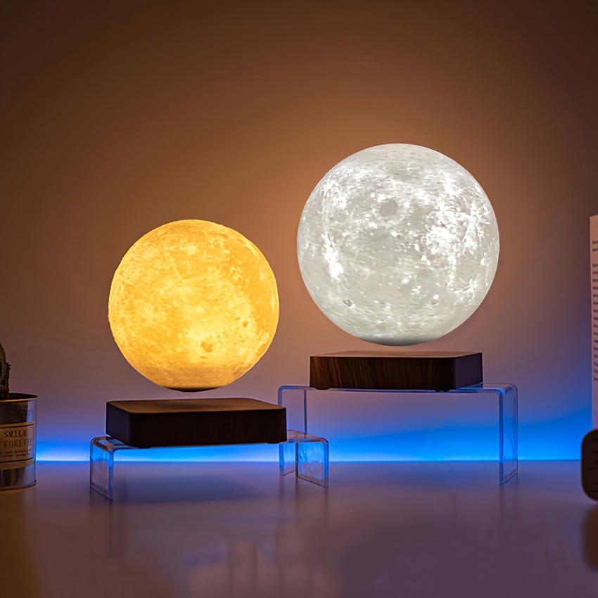 Magnetic Levitation Moon Lamp: Led 3d Printed Lunar - Temu