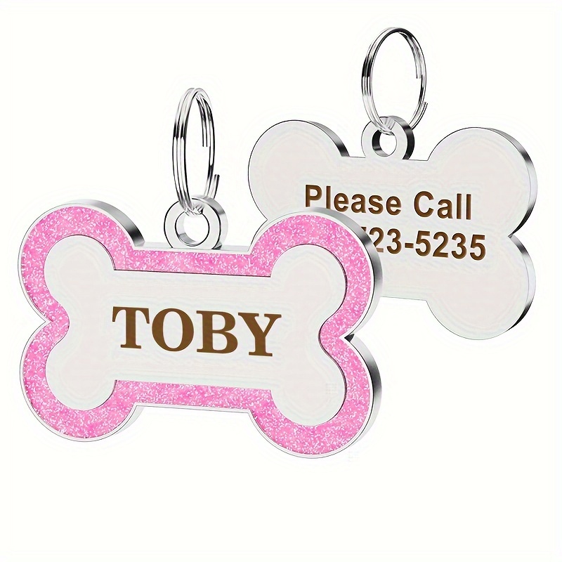 TEMU 【customized Products!!!】unique Pet Identification Tags, Personalized Dog Name Pendant Tags, Customized Dog Collar With Engravings On Both Sides,