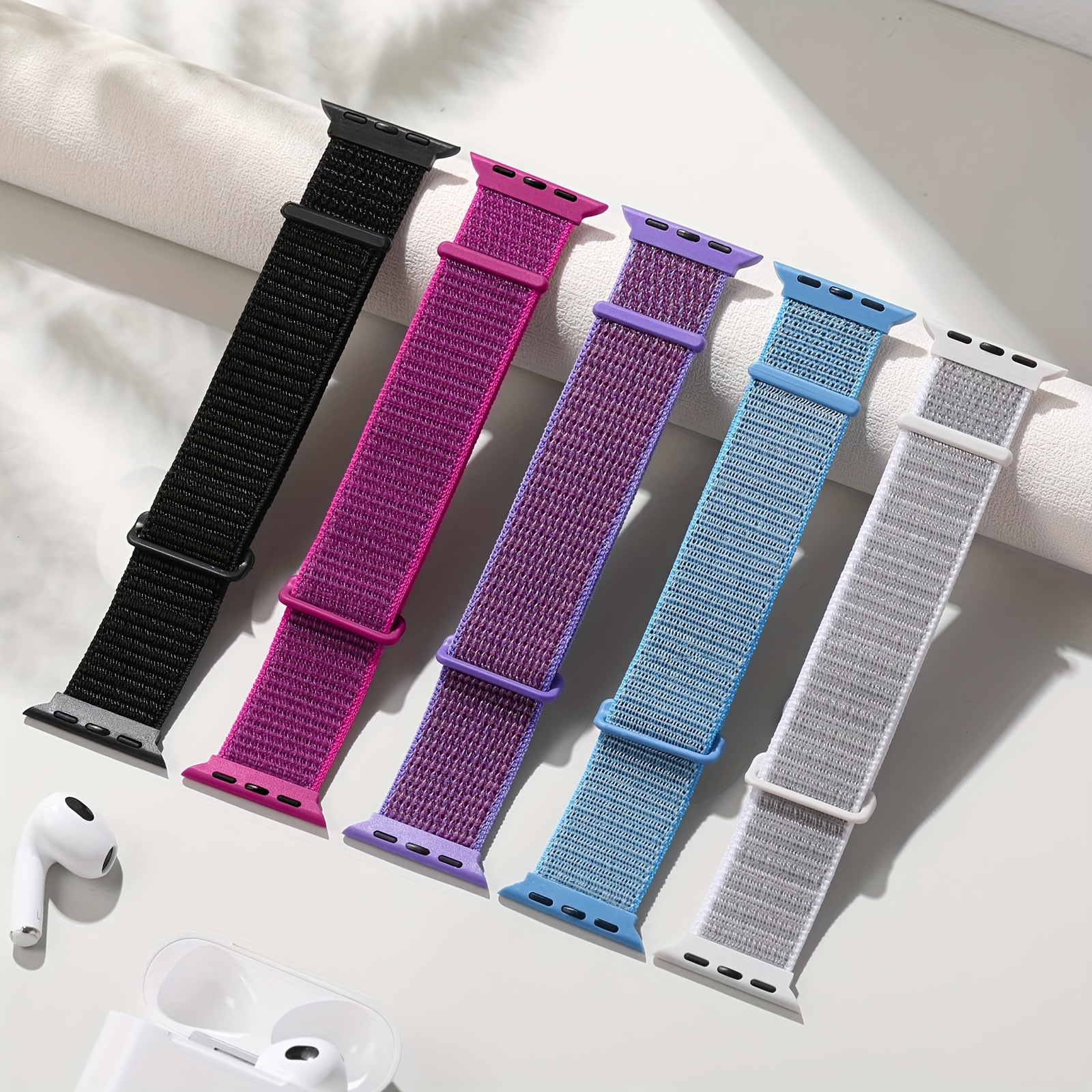 

5pack Bands Compatible With Watch Band 42mm 44mm 45mm 49mm 38mm 40mm 41mm Men Women, Sport Loop Strap Bracelet Replacement Wristband For Iwatch Series 9 8 7 6 5 4 3 2 1 Se Ultra 2