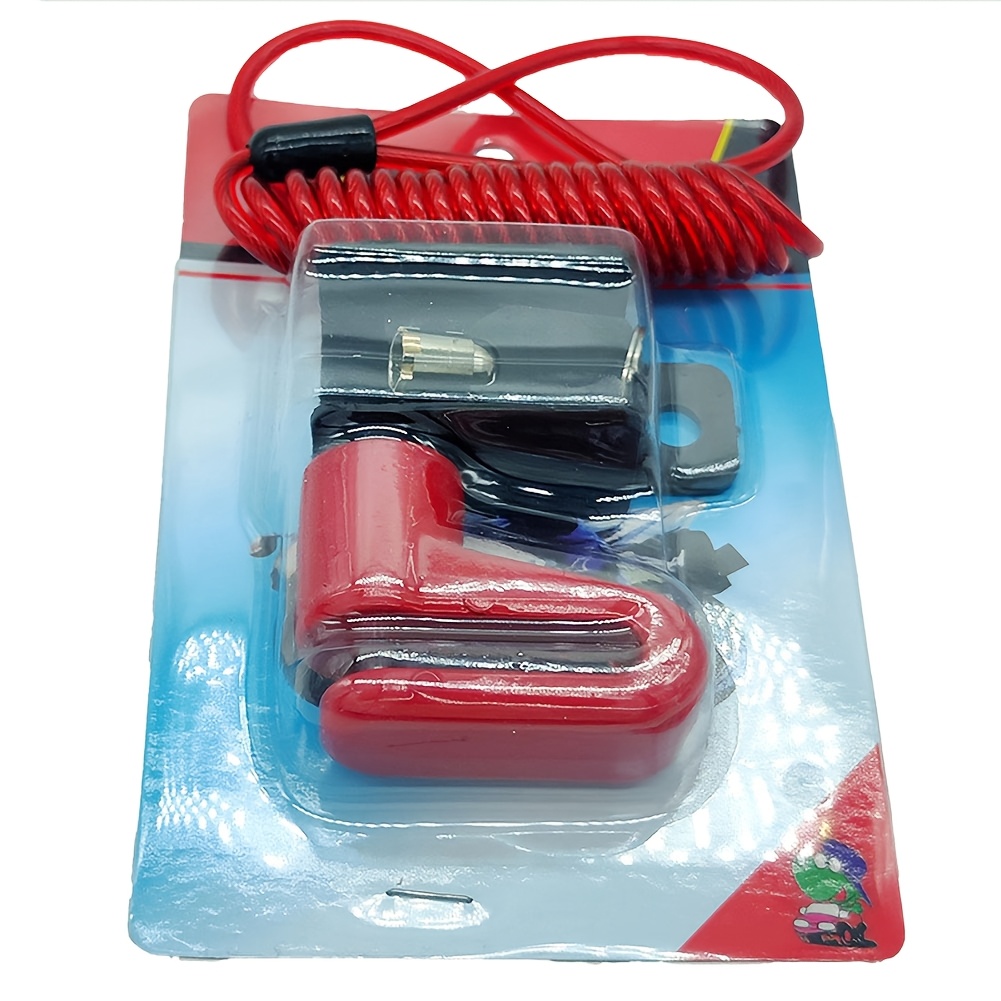 E-shop Universelles Scheibenbrems-Schloss für Xiaomi M365/ 1S/ PRO Elektroroller-Zubehör Nr. 9 Roller 8 Zoll Roller-Radschloss mit Draht