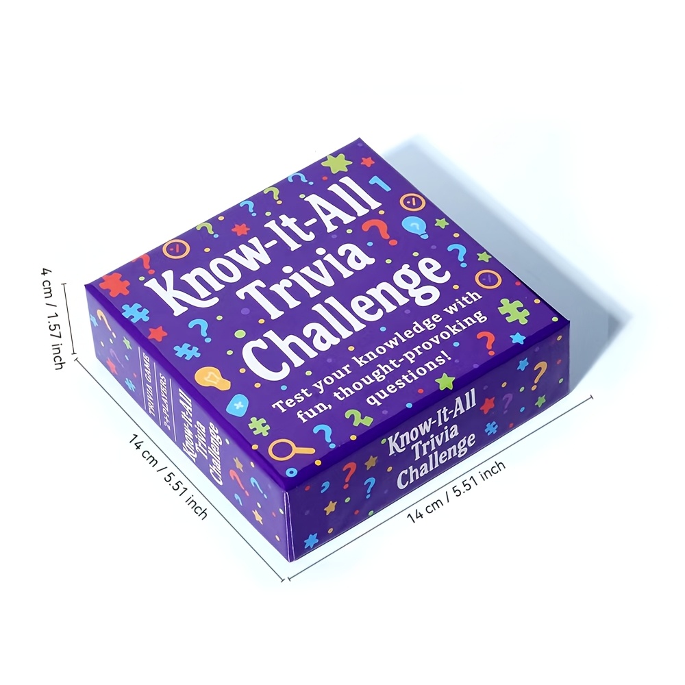 The Know-It-All Trivia Challenge Multiplayer Tabletop Q&A Game