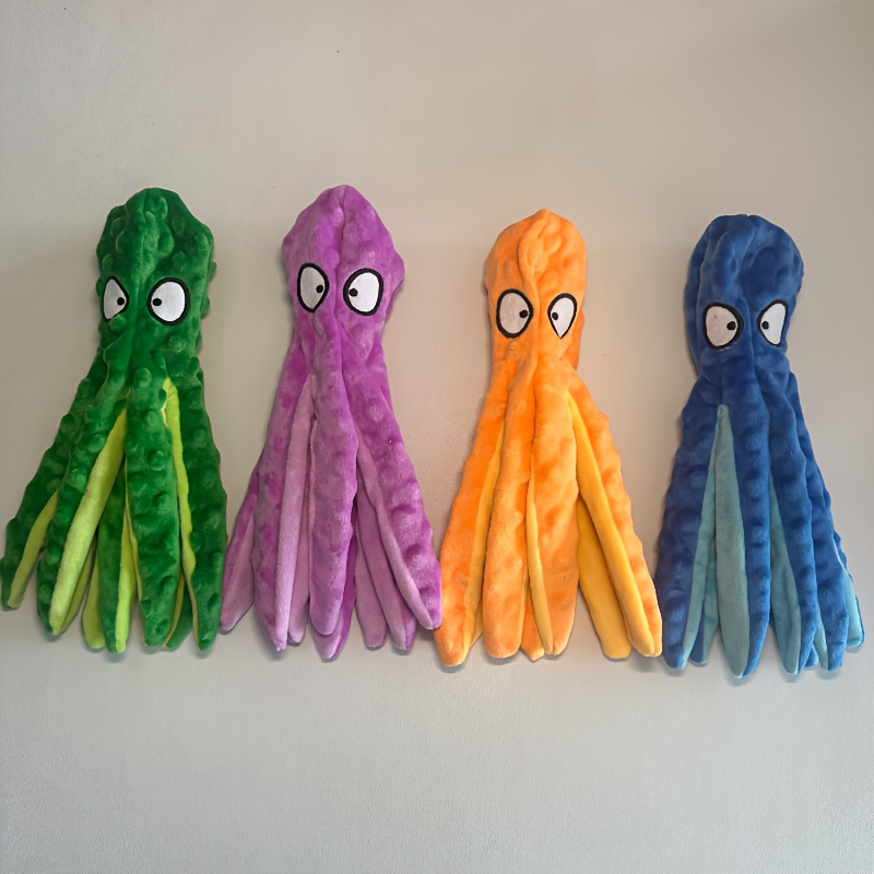 

Octopus Plush Dog Toy - Bite-resistant, Squeaky Chew For All Breeds - Interactive Teething And Feeding Play