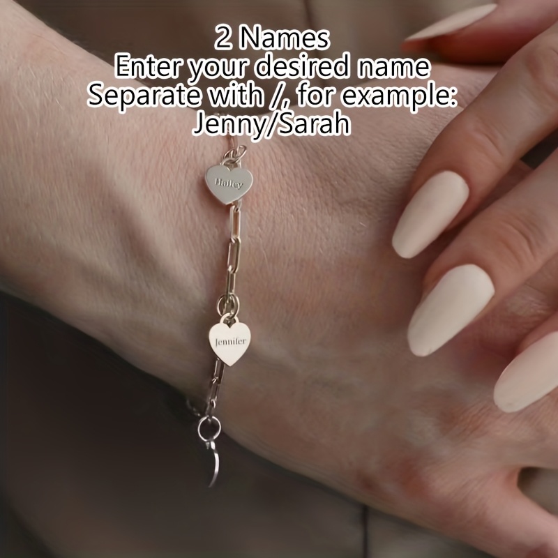 Custom 18K Golden Plated Heart Bracelet, Exquisite Luxury Gift