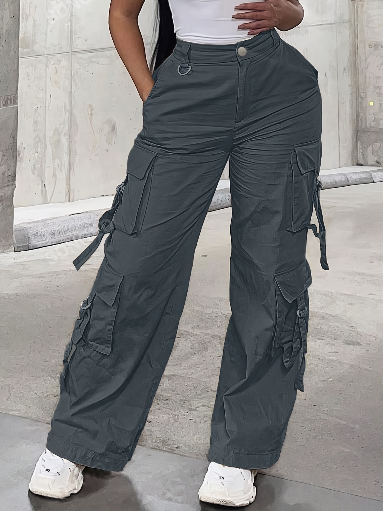 streetwear cargo pants multiple utility pockets - Temu Japan
