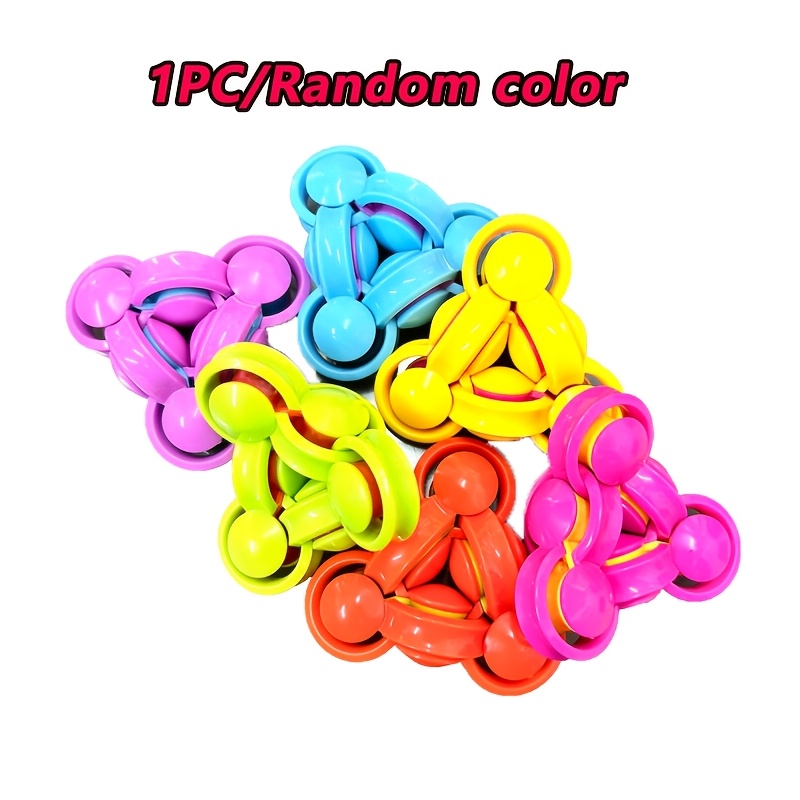 Image of Random Colors 1/3/6/9pcs Triangle Wireless Flip Fingertip Toy - Perfect For Party Favors, Easter And Holiday Gifts, Cool Toys For Teens, Random Colors For Halloween/thanksgiving/christmas/easter