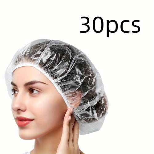 clear shower cap transparent hair protection cap suitable for home use leak proof bathroom and travel hair cover ideal for wet hair haircuts coloring hair extensions essential for hair salons and
