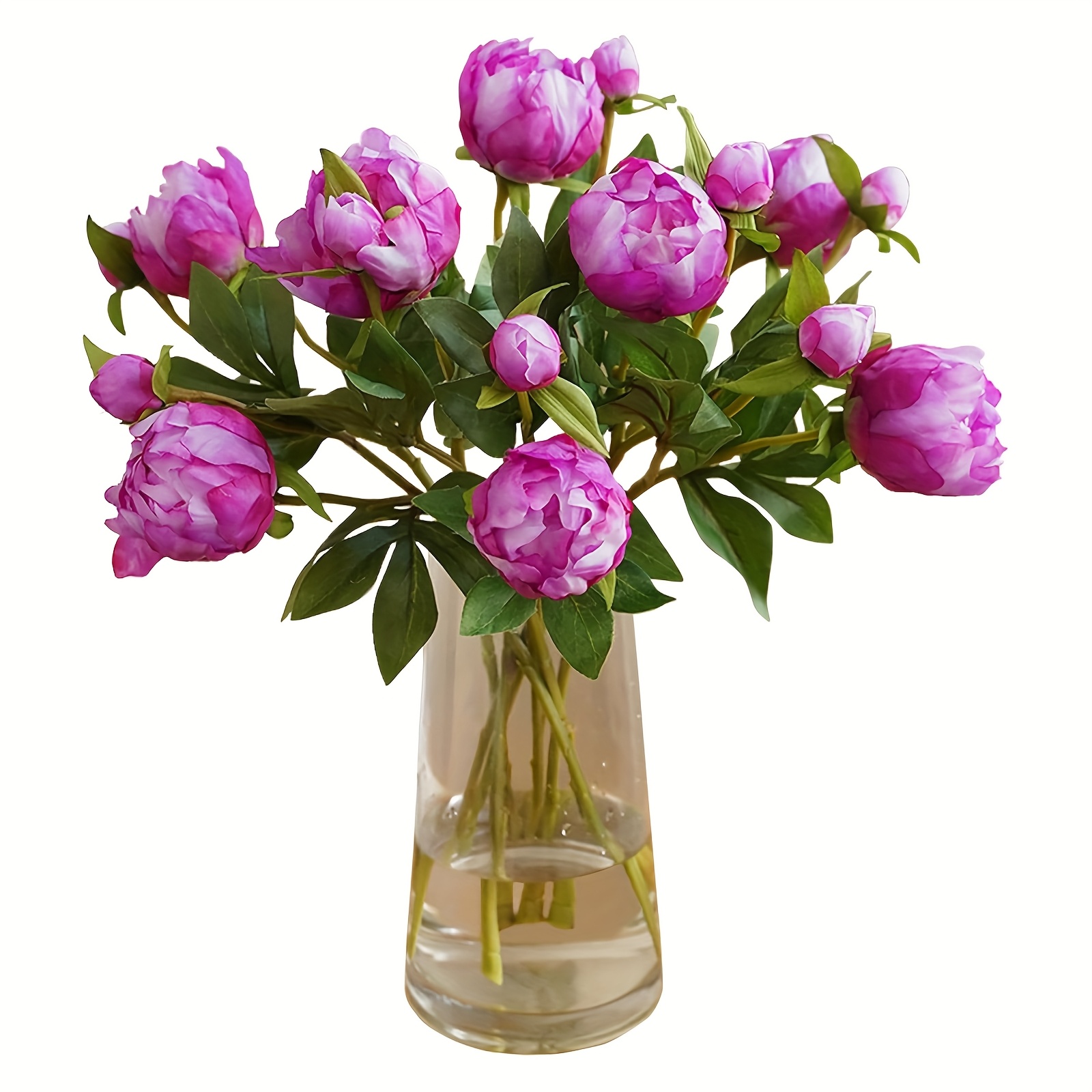 Image of White Peonies Artificial Flowers 5pcs Peony Flowers Fake White Flowers For Wedding Centerpieces For Tables Centerpieces Bridal Shower Party Decorations (white)