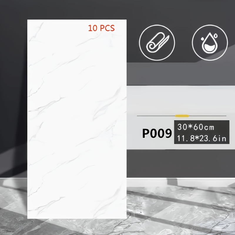 TEMU 10/20pcs Marble Self-adhesive Wall Tiles, 3d Self-adhesive Foam Wall Stickers, Thickened Design Murals Wallpaper, Easy To Clean And Cut, Durable