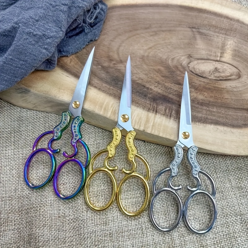 

Vintage Style Stainless Steel Scissors: , Embroidery, Antique Pointed, Dragon And Phoenix Alloy Handcrafted Scissors