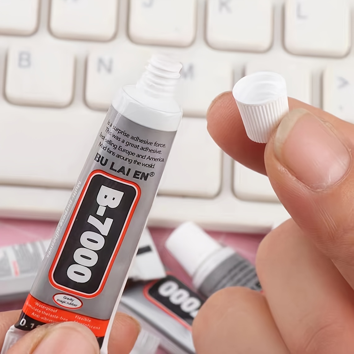 3pcs/6pcs/B-7000 Strong Glue, Handcraft Adhesive for Electronics, Jewelry, Crafts, Books, Fabrics, etc., Multi-Purpose Bonding Agent, Durable, Transparent, Flexible, Suitable for Metal Plastic Acrylic Faux Leather Paper Cloth