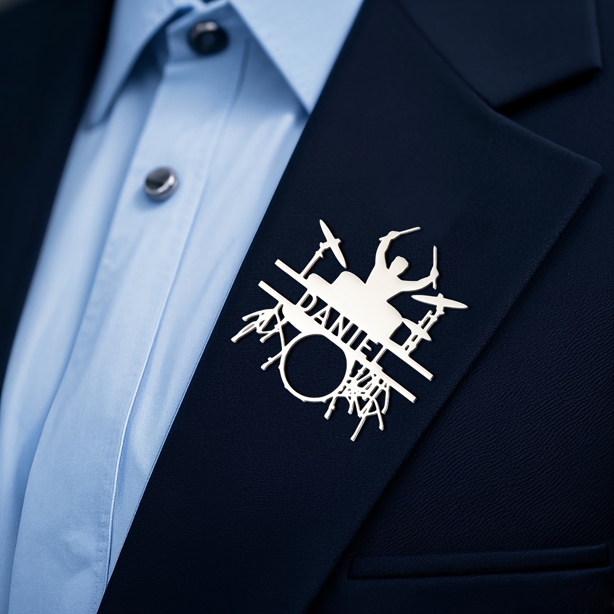 TEMU Customizable Drummer-themed Lapel Pin Made Of Stainless Steel, A Unique Jewelry Gift For Your Son TEMU Customizable Drummer-themed Lapel Pin Made Of Stainless Steel, A Unique Jewelry Gift For Your Son