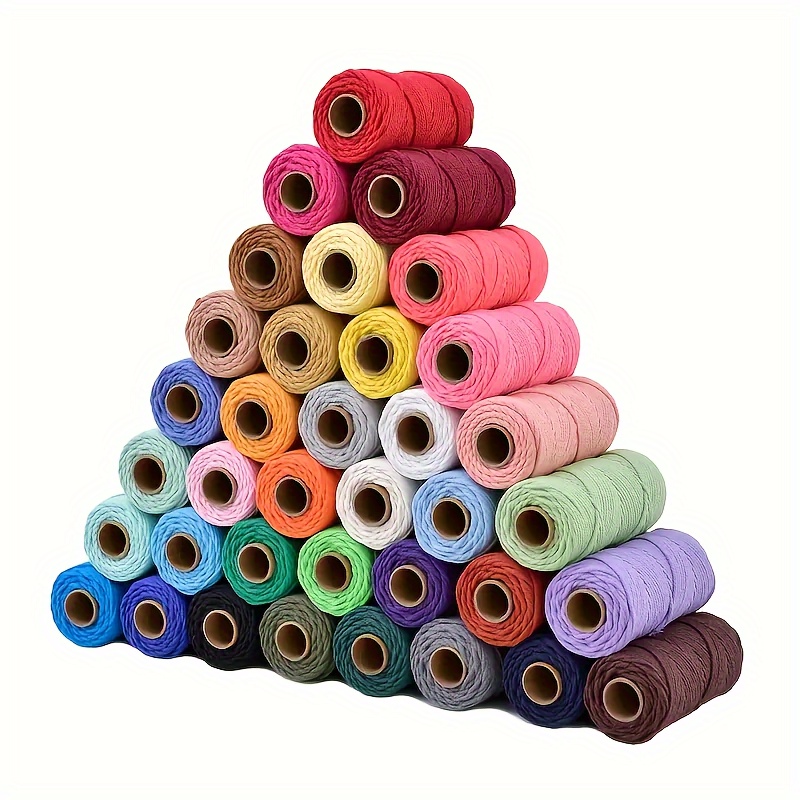 X 109 Yards Macrame Rope Colorful Macrame Rope Cotton Rope - Temu