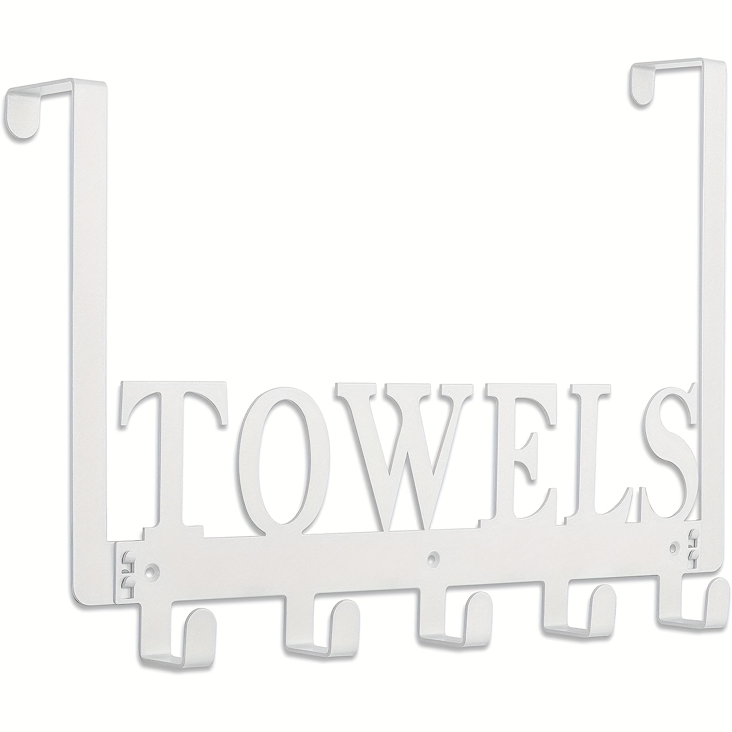 TEMU Over The Door Hooks Rack - Hanger Hooks, Over The Door Towel Rack For Hanging Coat, Towel, Bag, Robe, Hat - For Bathroom & Entryway - Suitable