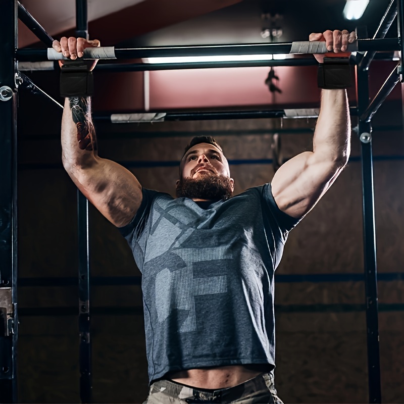 2pcs heavy duty weightlifting wrist straps with non-slip grip