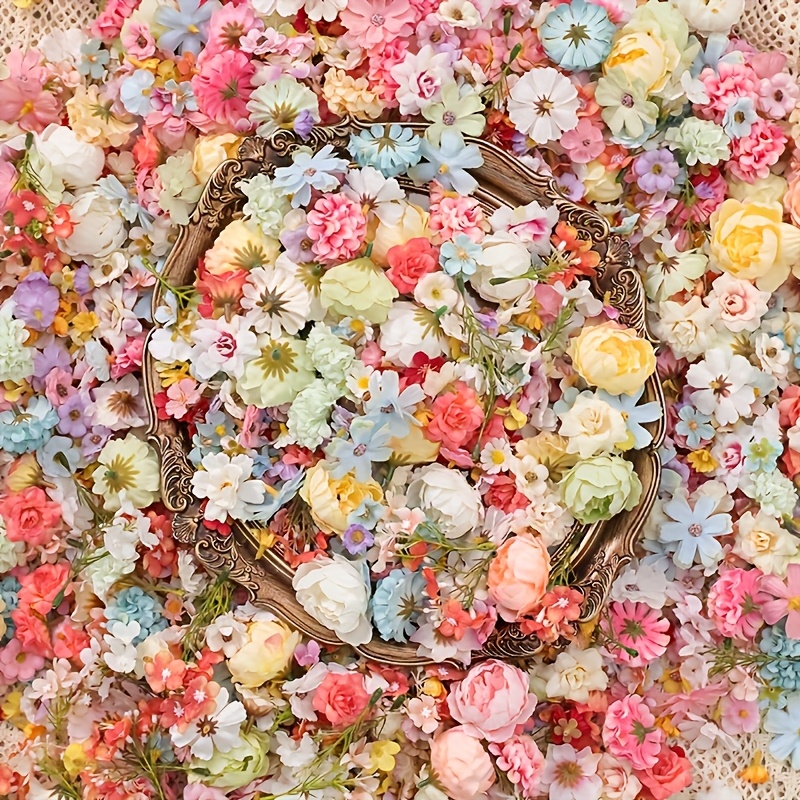 50/100/150 Stck Mini Zufllige Mischung Knstliche Blumen Seide * Blumen  fr * Bastel Geschenke Ergnzungen Braut Hochzeitsdekoration