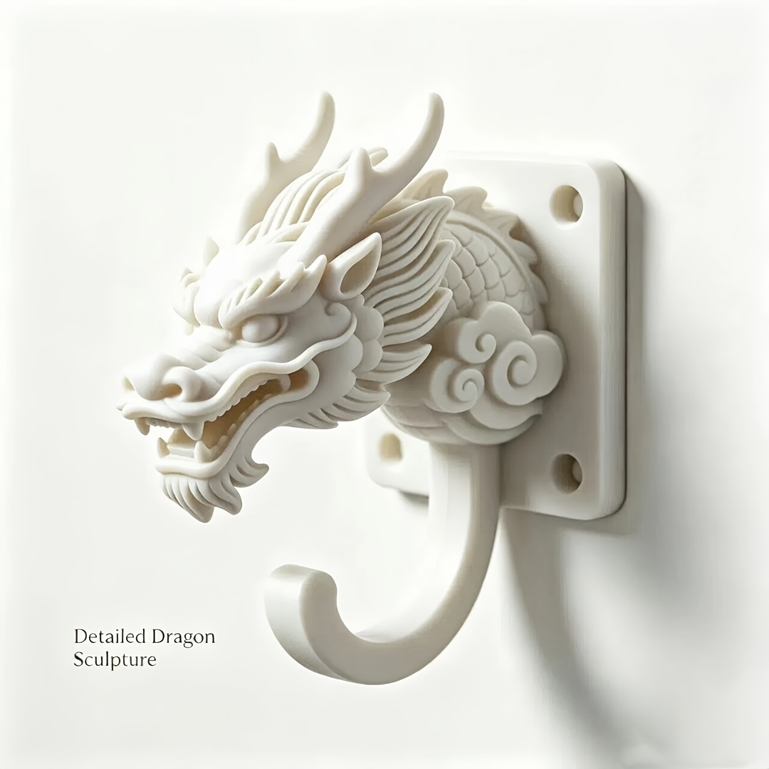 TEMU gancho de pared de estilo chino para accesorios de baño. Llavero de entrada. Gancho de almacenamiento decorativo de pared impreso en 3D