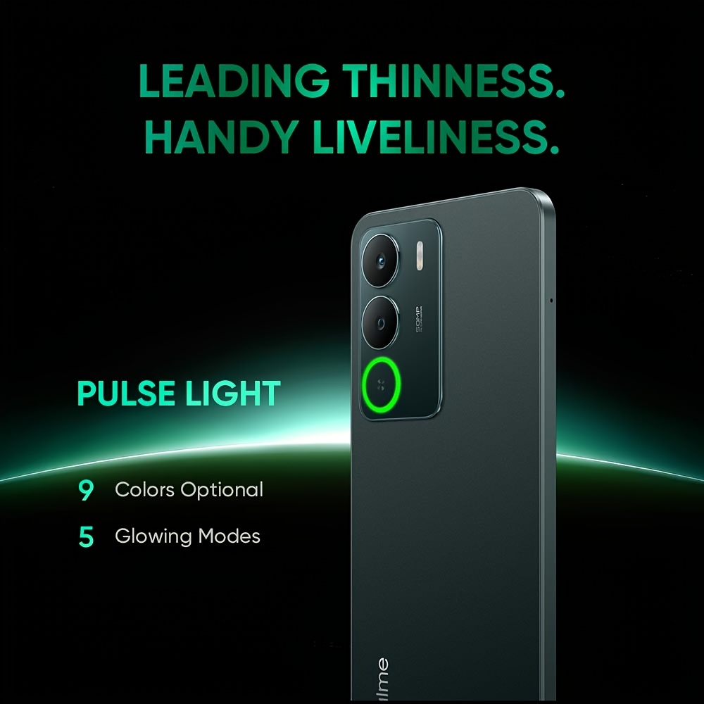 Realme P3 Lite 4G, Отключена мобилна телефони, 6GB+128GB/8GB+256GB, Глобална версия 4G LTE, Android 15 смартфон, 6.67'' LCD 120Hz дисплей, 6000mAh батерия, 50м камера, Мобилен телефон 7.79mm тънък, Без адаптер