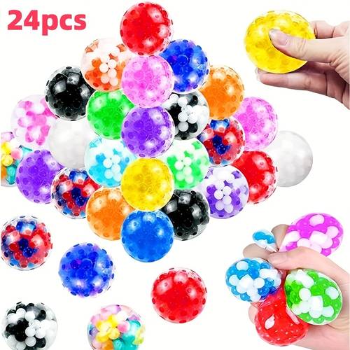 24pcs colorful squeeze balls for party favors packs party favors for party supplies stuffers carnival prizes classroom prizes