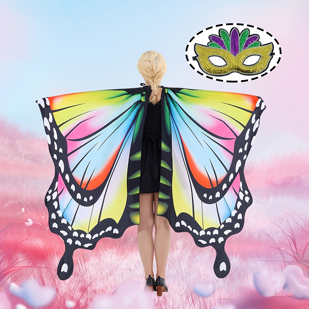 Produktbild von Feenflügel Schmetterlingsflügel Elfenohren Blumenkranz Erwachsene