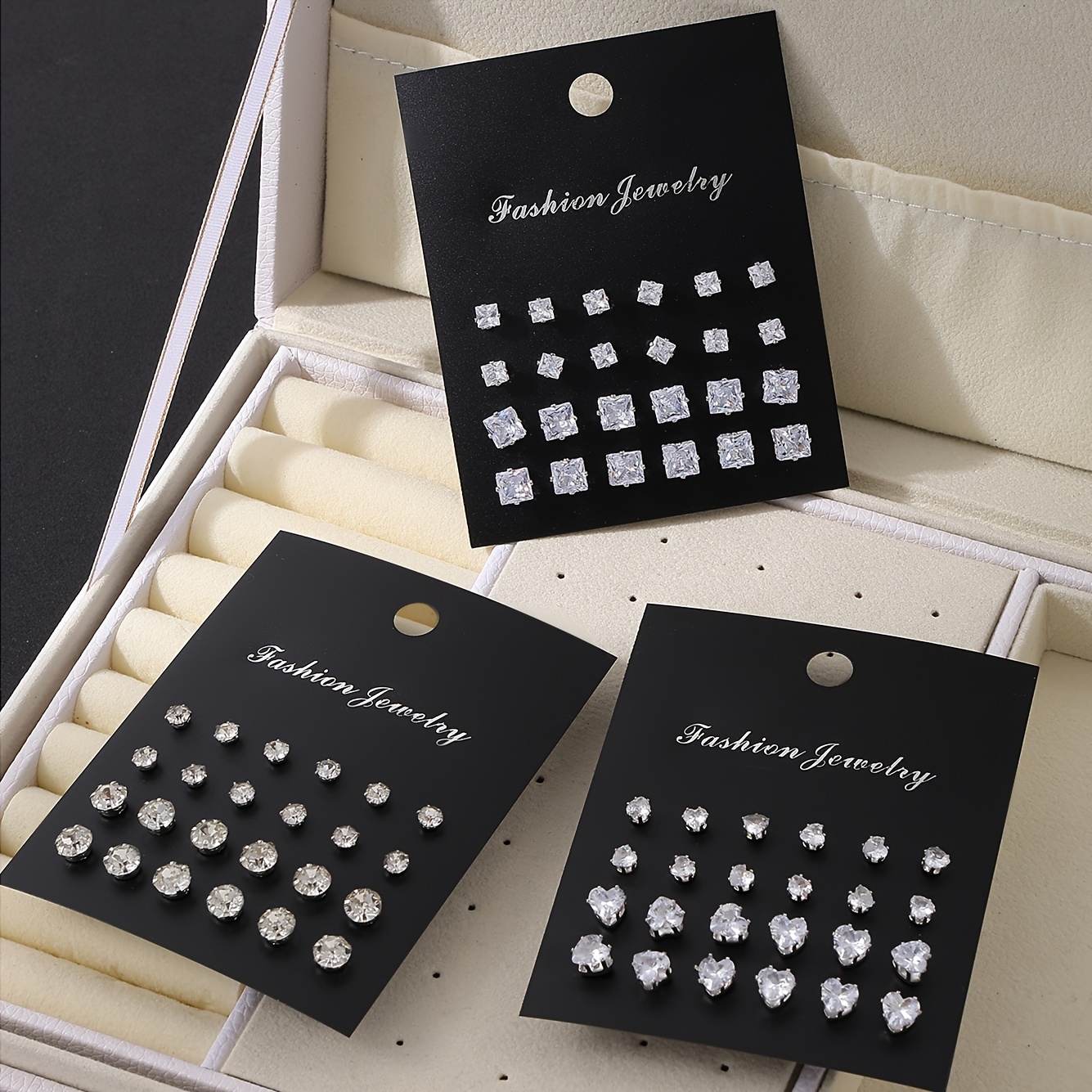 72-24pcs Women's Fashion Geometric Stud Earrings Set