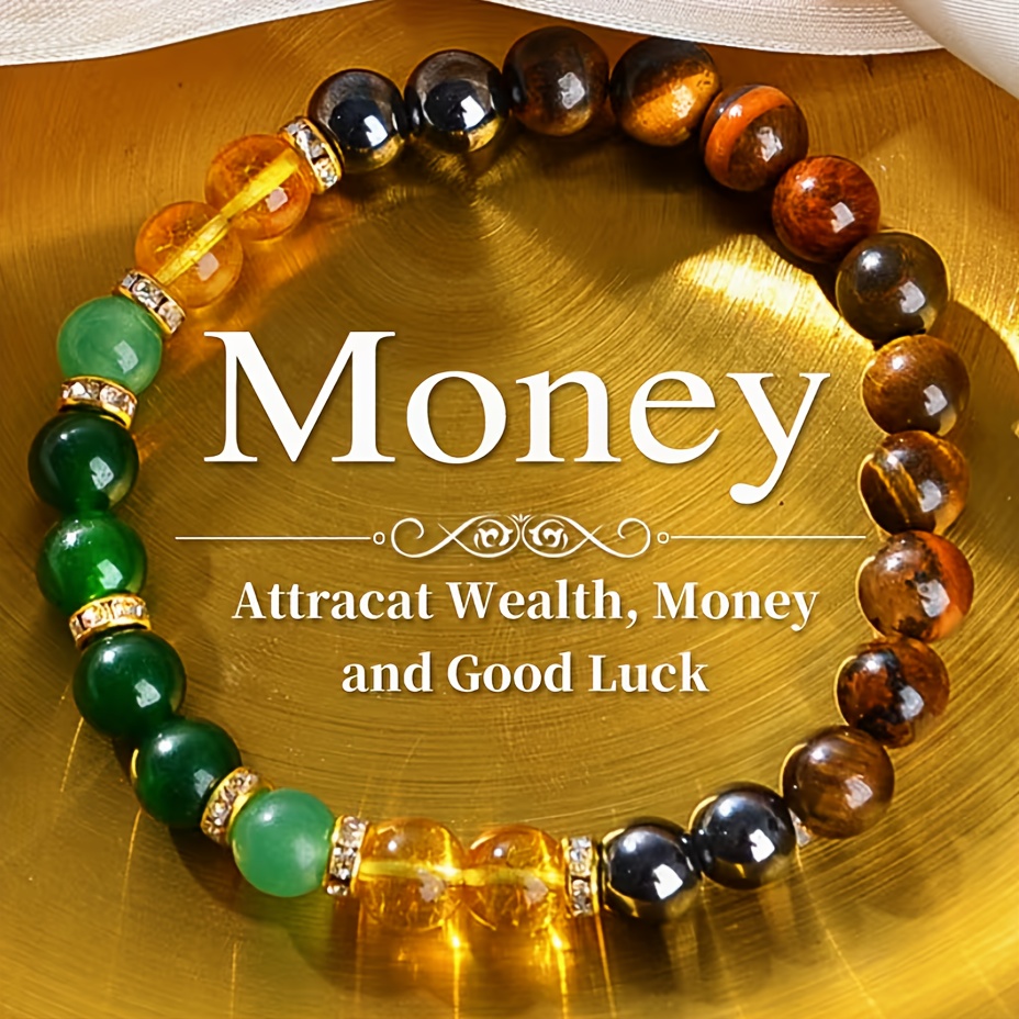 natural stone   designed to draw   and wealth featuring green aventurine tiger eye and citrine this unisex bohemian style accessory is   wear and   a great gift for  