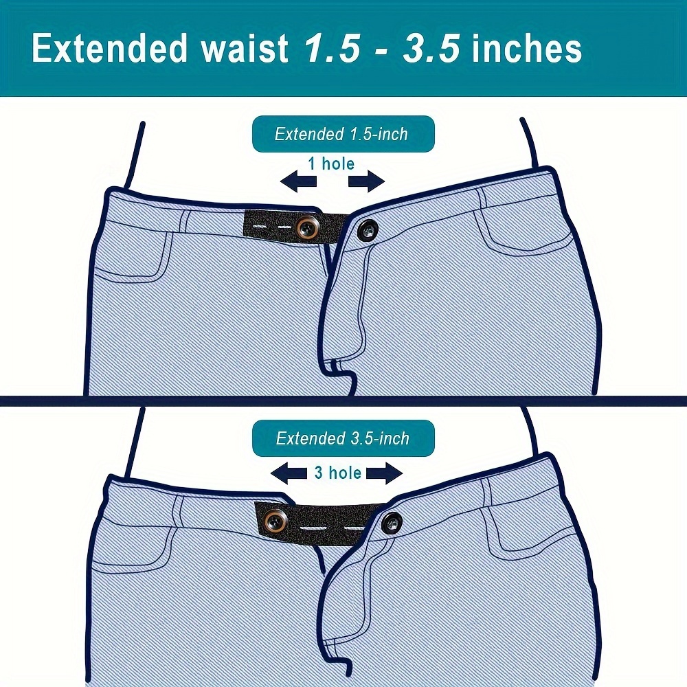 2pcs Adjustable Elastic Waistband Extenders for Plus Size Women & Men - Machine Washable Stretchable Belt with Discreet Button Closure, Comfortable for Pregnancy, Casual & Wear, Maternity Clothing Aid, Cozy Fit Accessory, Durable Fabric, Seamless Design, Soft Material, Postpartum Care