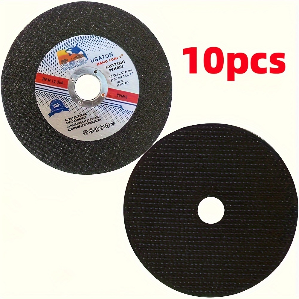 

10pcs 4.25" Stainless Steel Cutting Discs With Dual Sanding Wheels - Ideal For Resin & Metal