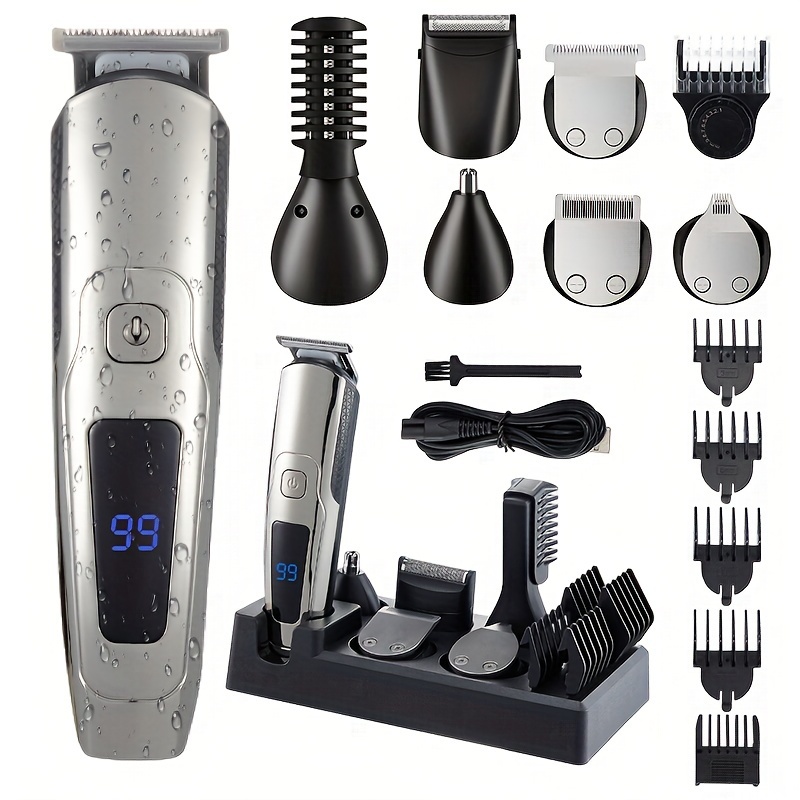 

Electric 6-in-1 Men's Hair Clipper, Home Hair Clipper Suit, Detachable 3d Men's Electric Hair Clipper, Rechargeable Washing Hair Clipper, Father's Day Gift For Father, Husband, And Male Friends