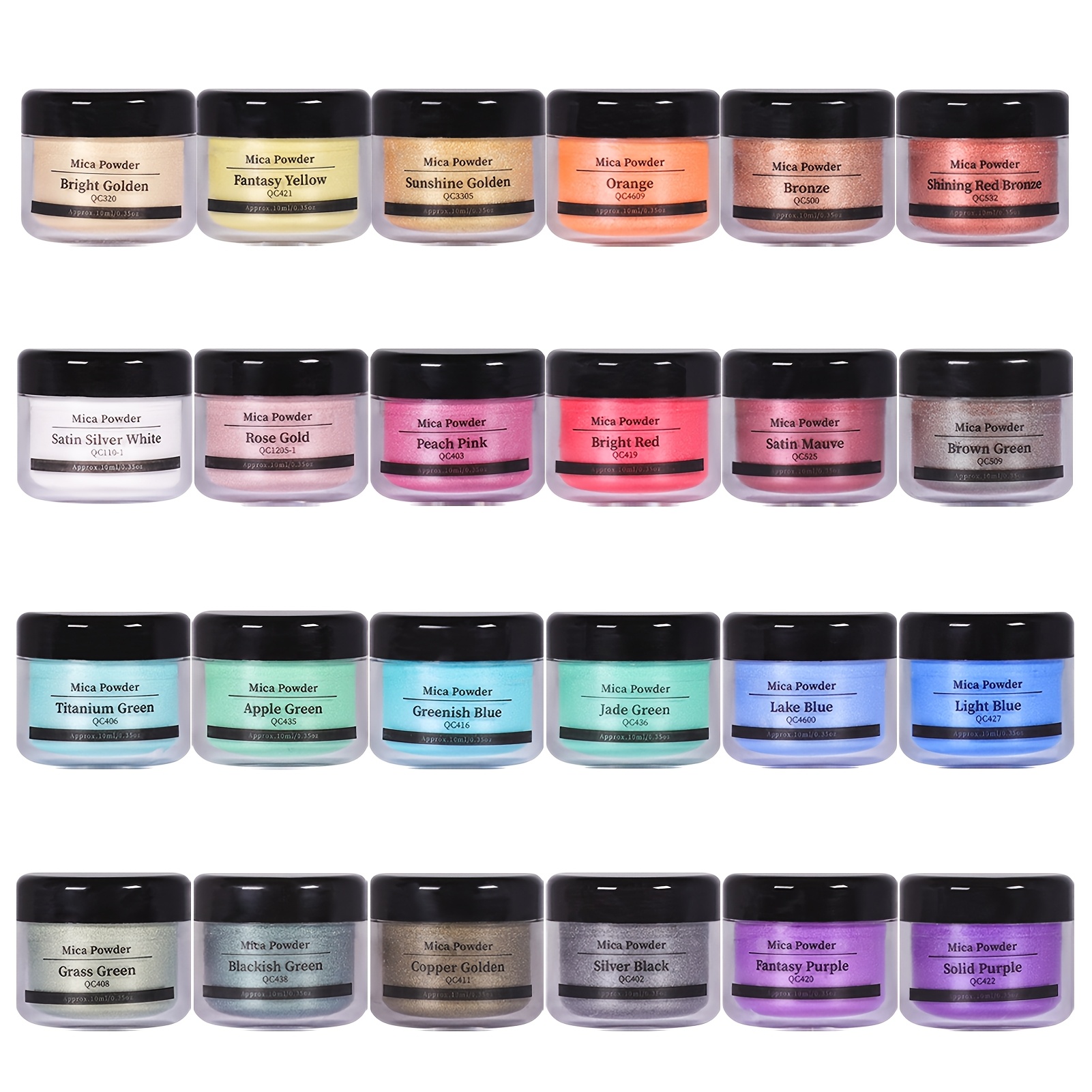 Mica Powder 24 Colors 10g Each Pack, Pigment Powder Set For Painting, Nail Polish, , Lip Gloss, Makeup, Bath , Making And Epoxy Resin