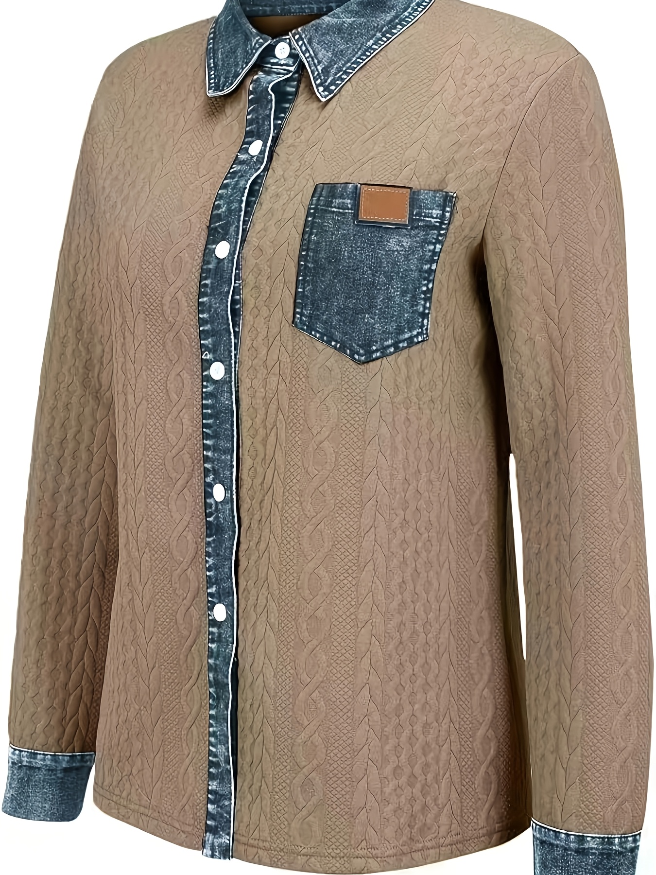 printed pants not   denim fabric autumn womens   denim non   jacquard sweatshirt cardigan long sleeve top