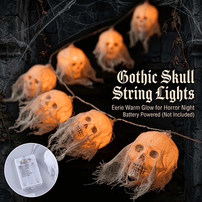 Halloween 10LED Skull Smart String Lights with 8 Lighting Modes