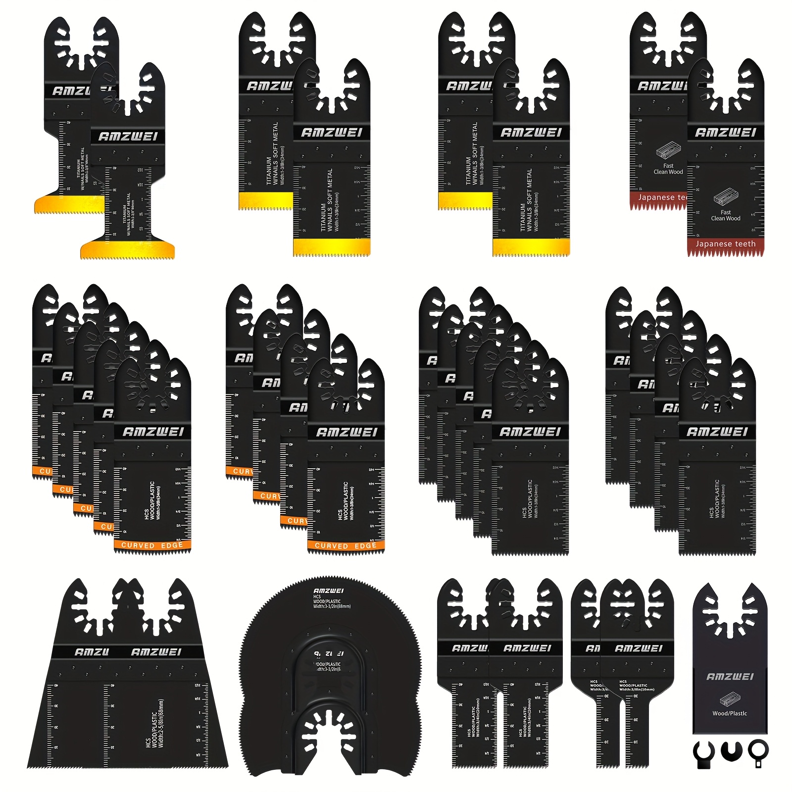 TEMU 35pcs Oscillating Saw, 10 Types Premium Multitool For Wood/metal/plastic, Oscillating Tool