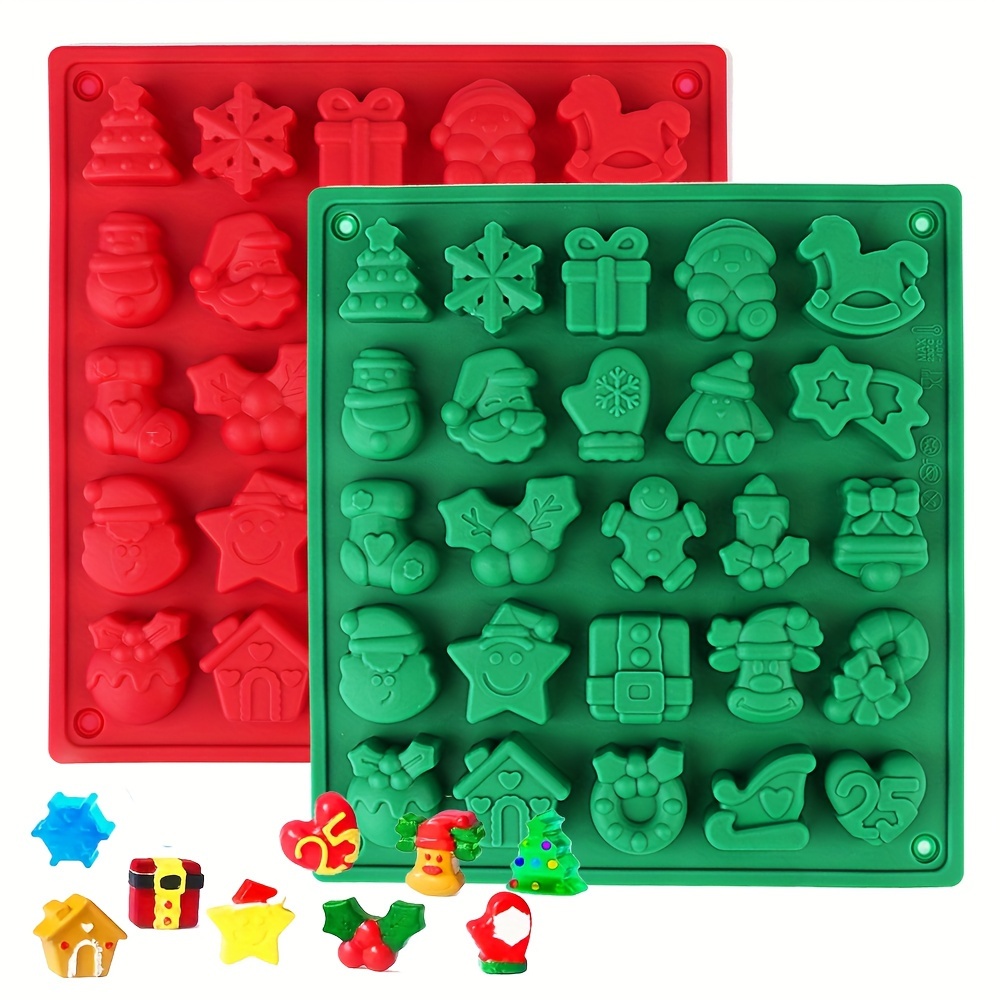 

Festive 3d Silicone Christmas Candy Mold - Bpa Free, Safe For Baking, Easy To Use - Perfect For Diy Cake Decorating And Chocolate Molds