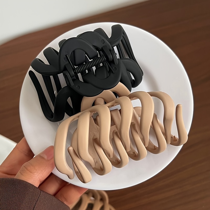 1 Stück Metall-Haarklammer Gold – Elegantes Wellendesign, Für Dünnes & Dickes Haar